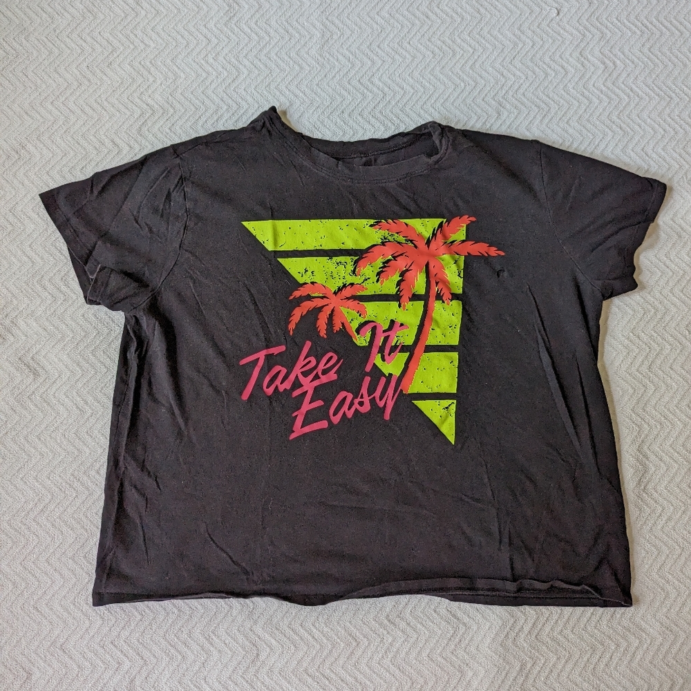 Retro Vintage Neon Crop Top Quirky